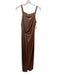 Halston Heritage Size S Gold Polyester Shimmer Sleeveless Square Neck Dress Gold / S