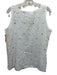 Eskandar Size 1 White Linen Sleeveless Eyelet Circles Top White / 1