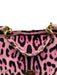 Dolce & Gabbana Hot Pink & Black Canvas & Leather Gold hardware Leopard Flap Bag Hot Pink & Black / Medium