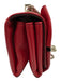 Valentino Garavani Red Leather Flap Bow Chain Strap Accordian Bag Red / Small