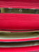 Valentino Garavani Red Leather Flap Bow Chain Strap Accordian Bag Red / Small