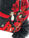 Christian Louboutin Red, Black, Gold Canvas Leather trim Embellished Tote Bag Red, Black, Gold / Small