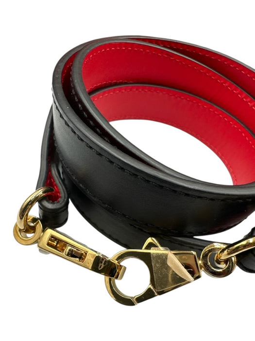 Christian Louboutin Red, Black, Gold Canvas Leather trim Embellished Tote Bag Red, Black, Gold / Small