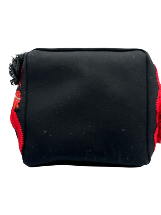Christian Louboutin Red, Black, Gold Canvas Leather trim Embellished Tote Bag Red, Black, Gold / Small