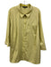 Lafayette 148 Size 3X Chartreuse & White Cotton Blend Long Sleeve Gingham Top Chartreuse & White / 3X