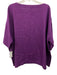Eskandar Size 0 Purple Linen Half Sleeve Scoop Neck Top Purple / 0