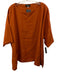 Eskandar Size 1 Orange Linen Half Sleeve Patch Pocket Top Orange / 1