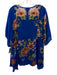 Johnny Was Size XXL Blue, Red, Green Cupra Rayon Half Sleeve Floral V Neck Top Blue, Red, Green / XXL