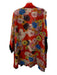 Johnny Was Size XL Red & Multi Silk Long Sleeve Floral Embroidered Cardigan Red & Multi / XL