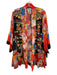 Johnny Was Size XL Red & Multi Silk Long Sleeve Floral Embroidered Cardigan Red & Multi / XL