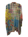 Johnny Was Size XL Blue, Yellow, Red Cupra Rayon Long Sleeve Open Front Cardigan Blue, Yellow, Red / XL