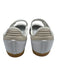 Adidas Shoe Size 9 White, Black, Taupe Leather Upper Velcro Striped Sneakers White, Black, Taupe / 9