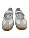 Adidas Shoe Size 9 White, Black, Taupe Leather Upper Velcro Striped Sneakers White, Black, Taupe / 9