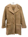 Banana Republic Size S Beige Lamb Fur Fur lined Paneled Button Front Long Jacket Beige / S