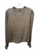 Conditions Apply Size XS Gray, Blue, Multi Viscose Front Keyhole Abstract Top Gray, Blue, Multi / XS