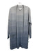 Athleta Size S Blue Print Wool & Cashmere Open Front Ombre Long Sleeve Cardigan Blue Print / S