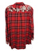 Johnny Was Workshop Size Small Red, White, Green Cotton Long Sleeve Plaid Top Red, White, Green / Small