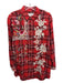 Johnny Was Workshop Size Small Red, White, Green Cotton Long Sleeve Plaid Top Red, White, Green / Small