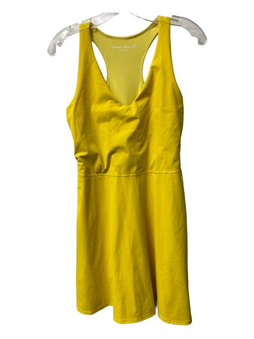 Outdoor Voices Size M Yellow Missing Fabric Tag V Neck Sleeveless Skort Romper Yellow / M