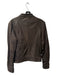 Vera Pelle Size 46 Chocolate Brown Leather Long Sleeve Front Zip Moto Jacket Chocolate Brown / 46