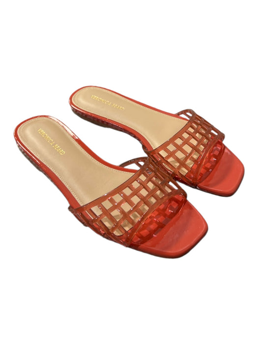 Veronica Beard Shoe Size 7 Orange Jelly Square Toe Flat Slide Shoes Orange / 7