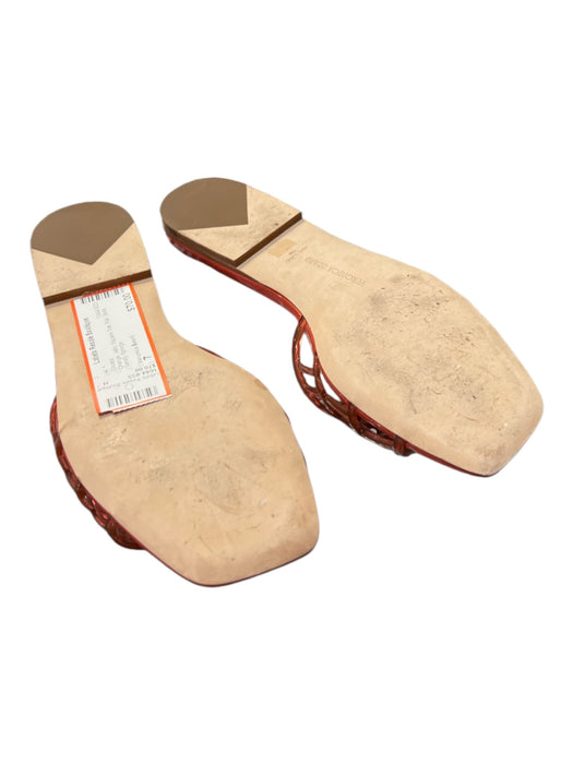 Veronica Beard Shoe Size 7 Orange Jelly Square Toe Flat Slide Shoes Orange / 7