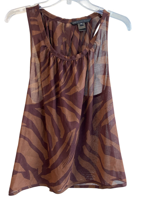 Marc By Marc Jacobs Size XS Brown Wool & Nylon Sleeveless Criss Cross Back Top Brown / XS