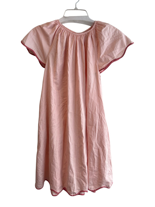 Lake Size Small Peach Cotton Short Sleeve Round Neck A Line Keyhole Back Dress Peach / Small