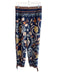Maeve Size Medium Navy & Multi Viscose Stretch Back Zip Fly Side Pocket Pants Navy & Multi / Medium
