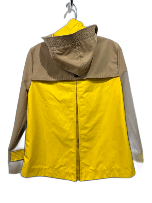 Veronica Beard Size XS Tan & Yellow No Fabric Tag Two Tone Zip Up Trench Jacket Tan & Yellow / XS
