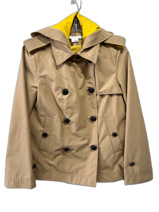 Veronica Beard Size XS Tan & Yellow No Fabric Tag Two Tone Zip Up Trench Jacket Tan & Yellow / XS