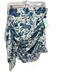 Rhode Size M Cream White & Blue Cotton Animal Print Gathered Side Ruffle Skirt Cream White & Blue / M