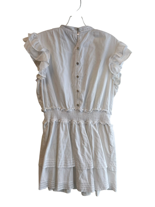 Cleobella Size Large White Cotton Round High Neck Sleeveless Elastic Waist Dress White / Large