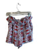 Emily McCarthy Size Small Blue & Red Linen & Rayon Elastic Waist Belt Inc Shorts Blue & Red / Small