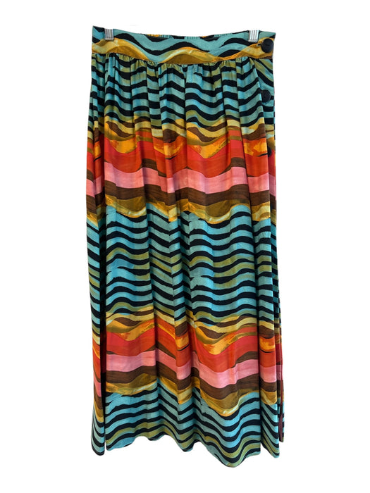 Corey lynn calter Size Small Multi Ecovero Elastic Waist Maxi Side Button Skirt Multi / Small