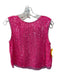 Velvet Size XS Pink Viscose Sequin Stripes Round Neck Sleeveless Raw Edge Top Pink / XS