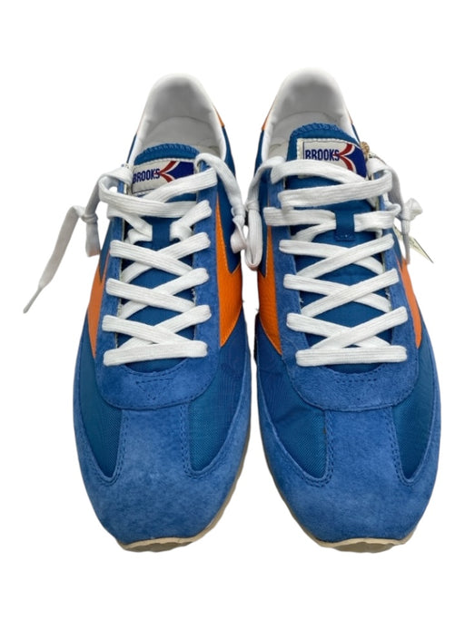 Brooks Shoe Size 12 NWT Blue & Orange Leather Two Tone Sneaker Men's Shoes 12