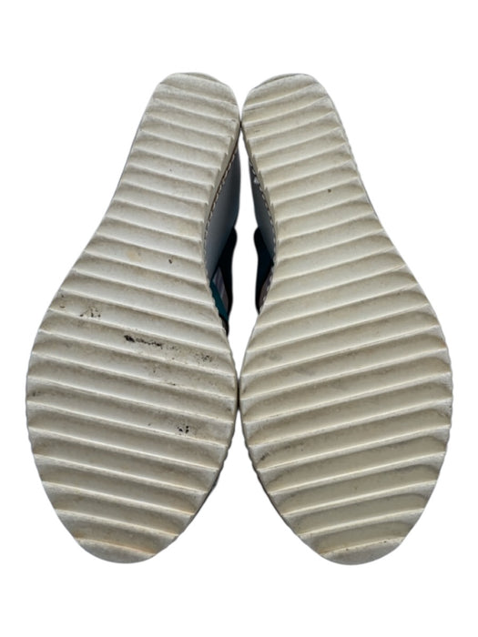 Sacha London Shoe Size 6.5 Turquoise & White Suede & Leather Criss Cross Sandals Turquoise & White / 6.5