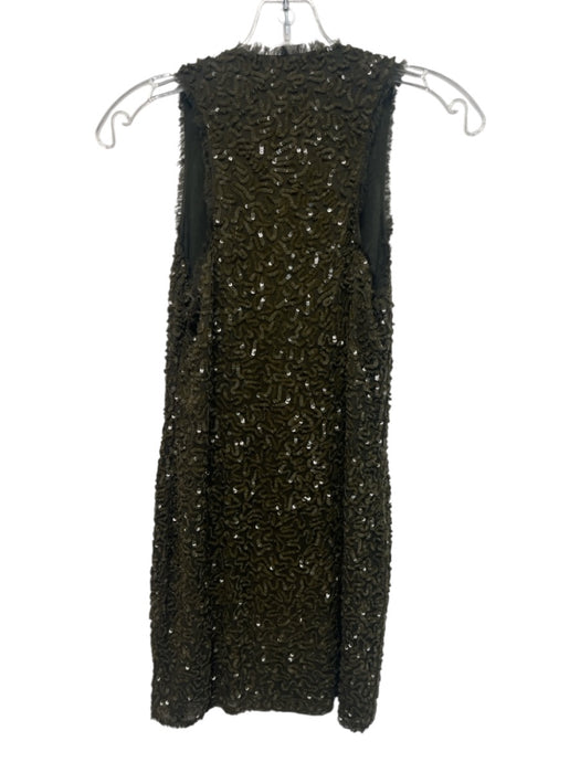 Alice & Olivia Size XS Hunter Green No Fabric Tag All Over Sequins Dress Hunter Green / XS