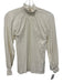 Nation Size S Cream Pima Cotton Shirred Mock Neck Long Balloon Sleeve Top Cream / S