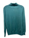 Brooks Brothers Size S Teal Green Merino Wool Half Button Collar Long Sleeve Top Teal Green / S