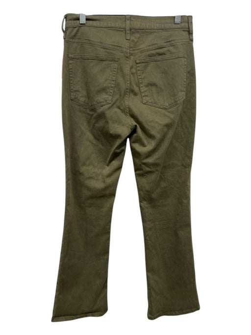 J Crew Size 28 Olive Green Cotton Blend High Rise Flare Pants Olive Green / 28