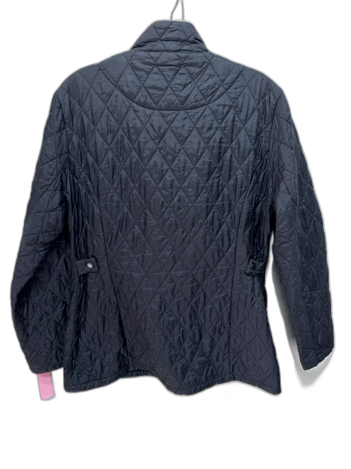Barbour Size 10 Black Polyester Diamond Quilted Patch Pocket Snap Closure Jacket Black / 10