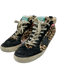 Golden Goose Shoe Size 38 Black, Tan & Pink Suede Animal Print Star Sneakers Black, Tan & Pink / 38