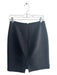 Theory Size 0 Black Cotton & Wool Zipper Back Above Knee Back Slit Skirt Black / 0