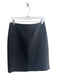 Theory Size 0 Black Cotton & Wool Zipper Back Above Knee Back Slit Skirt Black / 0