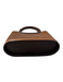 Desenyo Buntal Brown & Tan Straw Circle Handle Clasp Closure Bag Brown & Tan / S