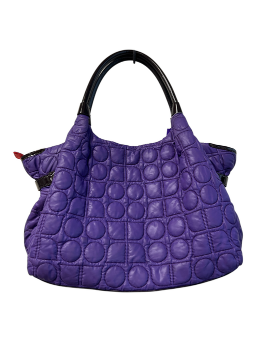 Kate Spade Purple Leather & Nylon Zip Close Puffer Shoulder Bag Bag Purple / M