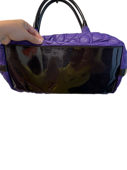 Kate Spade Purple Leather & Nylon Zip Close Puffer Shoulder Bag Bag Purple / M