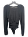 Intimately Free People Size XS Black Polyester V Neck Long Lace Sleeves Top Black / XS